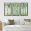 Golden Birch Forest V - Farmhouse, ensemble d'art mural sur toile encadré de 3