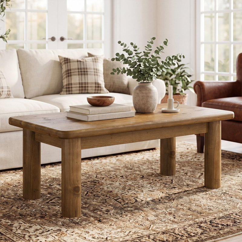 Solid Wood Four Leg Coffee Table