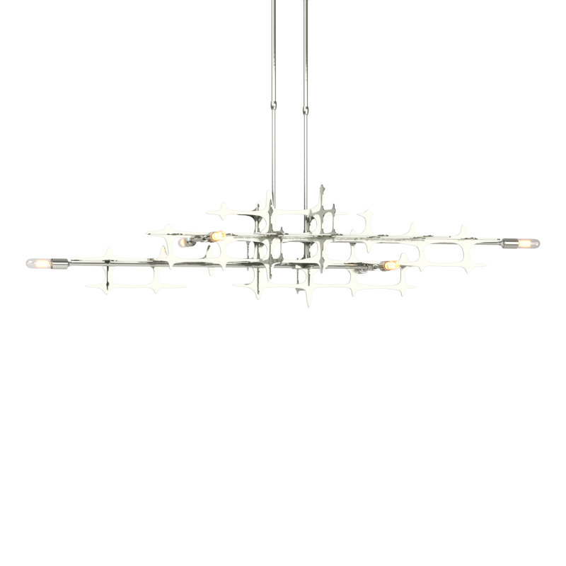 Grid 6 - Light Unique/Statement Geometric Chandelier, Gold, 39.8