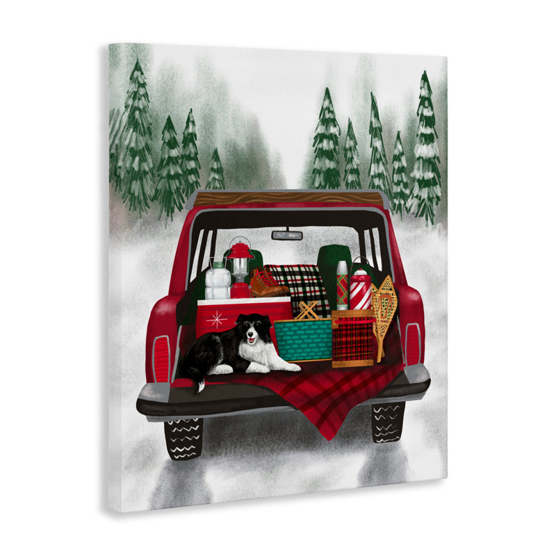 Winter Tailgate avec toile pour chien, design par Jilly Jack Designs, H 20 po x l 16 po