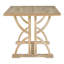 Ensemble de salle à manger rectangulaire rétro TREXM 6 pièces, table avec pieds uniques, 4 chaises rembourrées et 1 banc pour salle à manger et cuisine (bois naturel lavé)-466249010