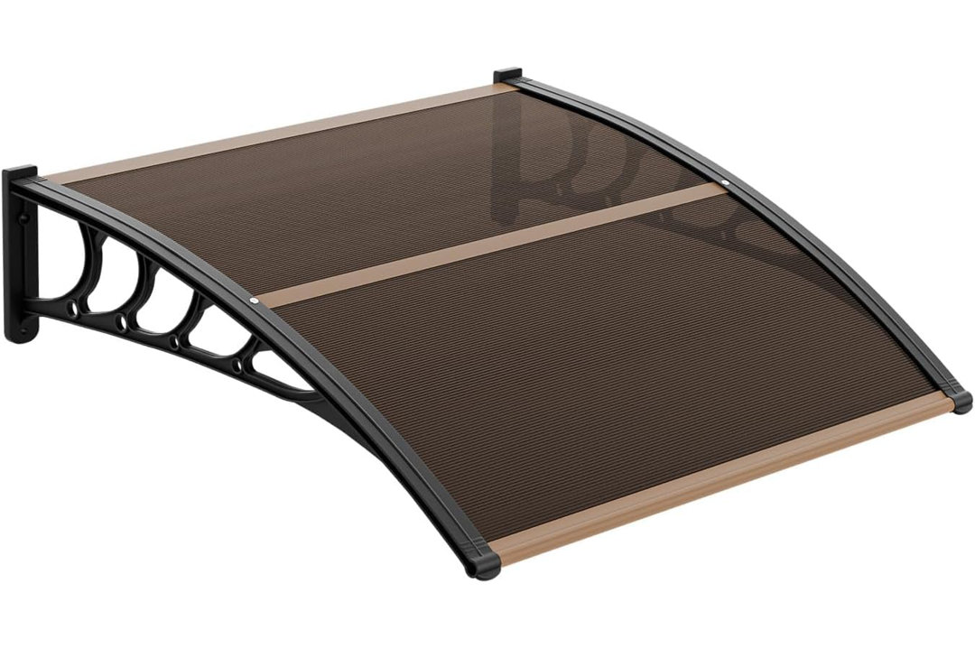 Weatherproof Polycarbonate Door Canopy Awning – Aluminum Frame – UV Protection – Easy Installation – Modern Transparent Design