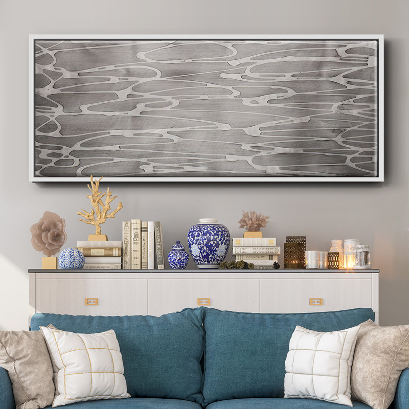 Slate Abstract- Framed Canvas