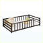 Lit simple pour lit d'enfant avec rails et porte Montessori-129866895