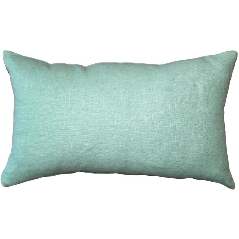 Coussin décoratif en lin Tuscany, Vert aqua