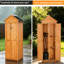 Rangement extérieur pour outils - Armoire en bois imperméable avec verrouillable pour la prairie, la cour arrière. Finition résistante aux intempéries. Assemblage facile, articles de jardin et de piscine multifonctionnels. Fabrication solide. 23,9 po x 84,12 po