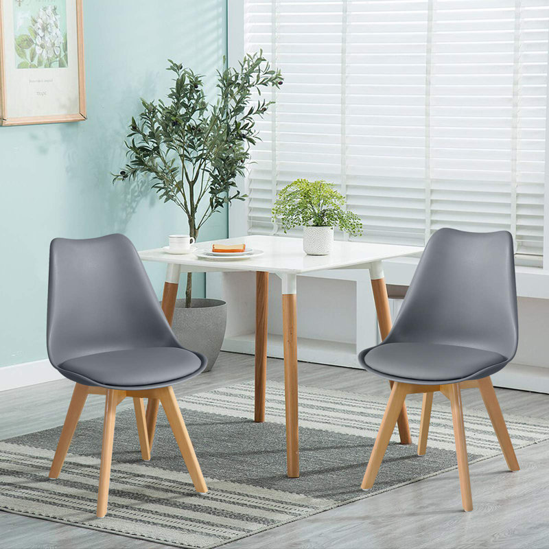 Rafe Upholstered Side Chair, Grey, 2