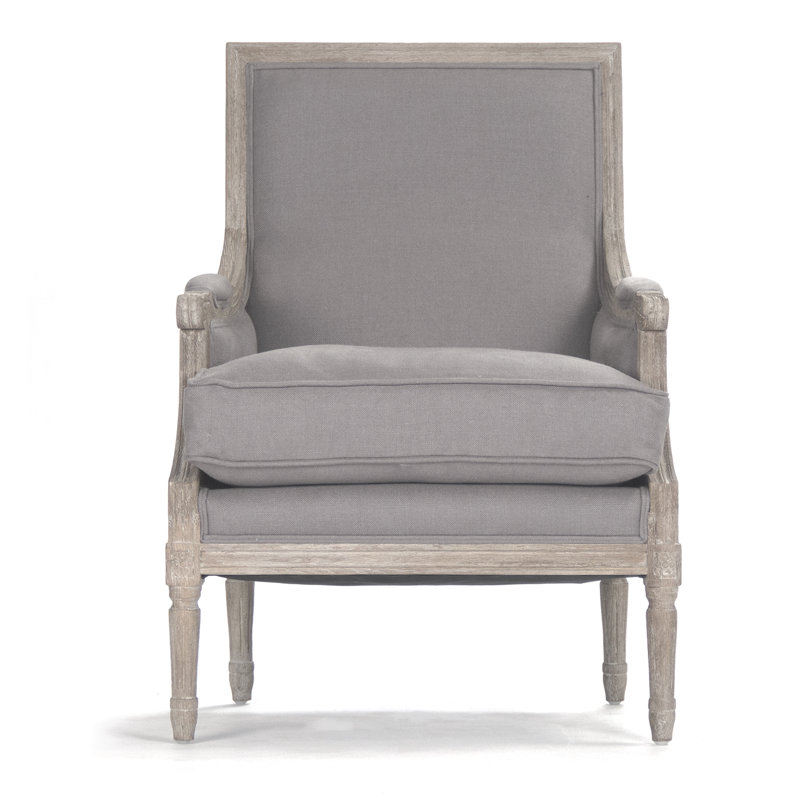 Bodil Linen Armchair, Natural 100% Linen, Brown