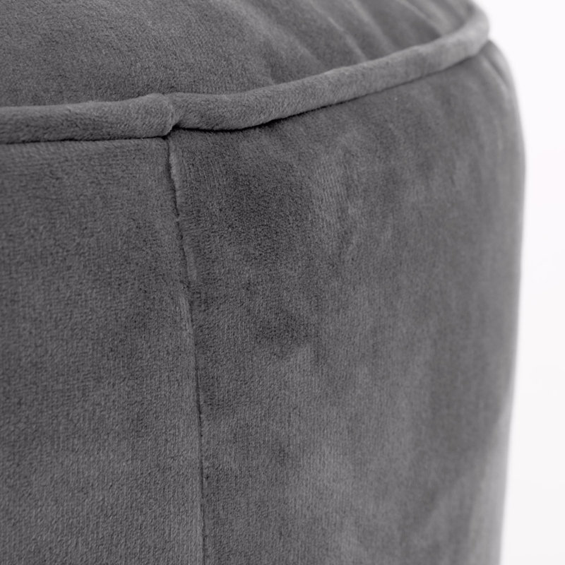 Milano Velvet Footstool, Charcoal Grey
