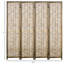 Portable Privacy Screens, 5.5 Ft 4 Panel Room Divider. Woven, Wood, & For Bedroom Screen, Folding. Hand-Woven , Craft