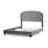 Upholstered Queen Bed with Button Tufting and Black Nail Head Trim-964435218