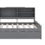 Lit plateforme simple avec lit gigogne, tablettes et tête de lit-1220011235
