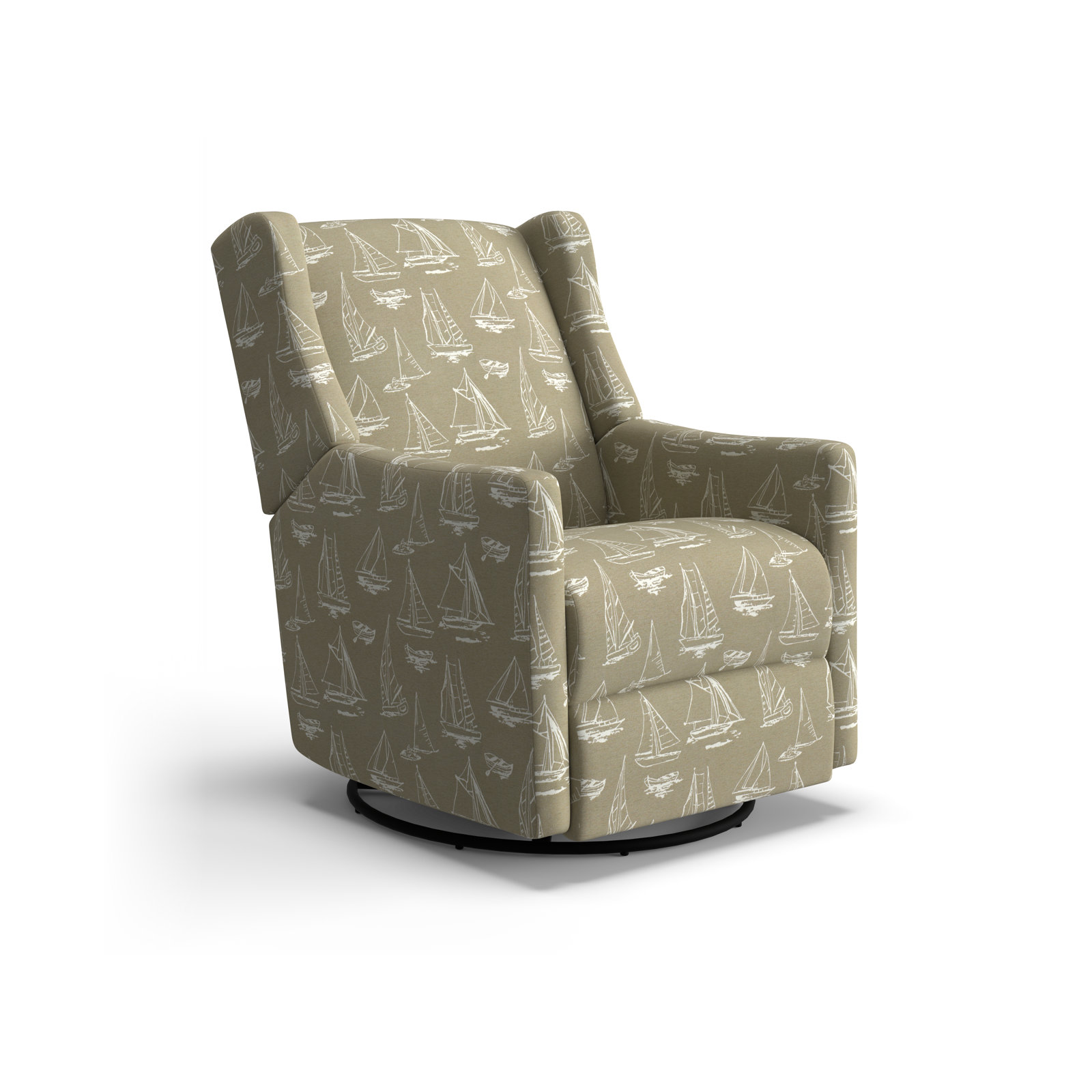 Andrina Swivel Glider, Below Deck Linen Nautical Performance