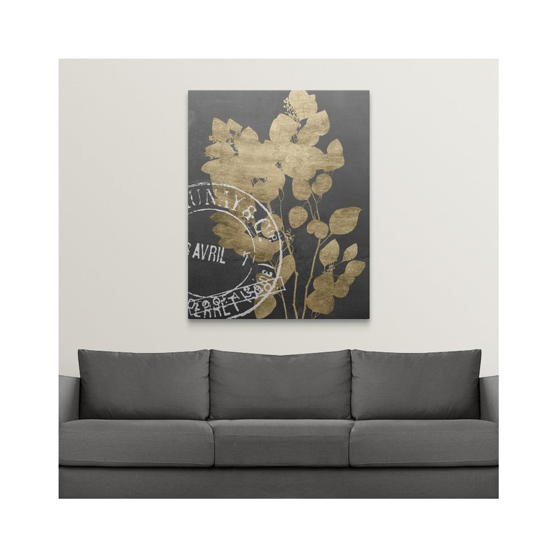 « iii » jennifer grolier, impression Postage Leaves, H 48 po x l 38 po x P 1,5 po, Toile