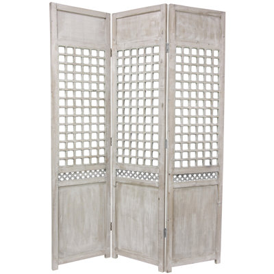 Open Lattice 3 Panel Room Divider