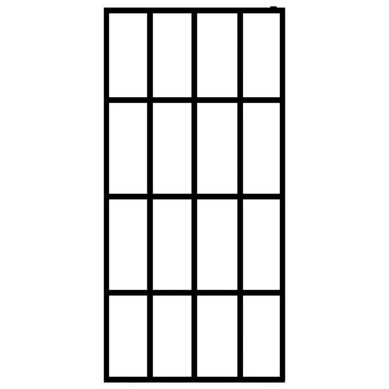 Lehigh Pivot Framed Walk In Screen with Frosted Glass, 195cm H x 80cm W