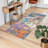 Abstract Washable Rug - Living Room Bedroom Large Area Rug Indoor Farmhouse Stain Resistant Carpet Non-Slip Machine Washable Distressed Soft Room Decor Colorful/Multi-1400120793