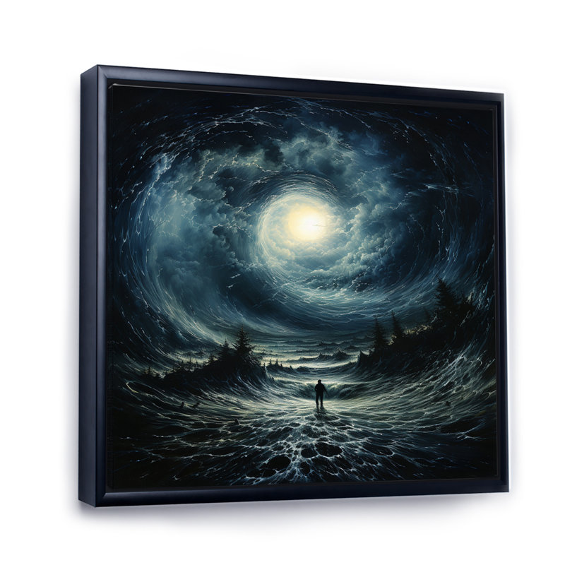 Jaquarius Vortex Symphony - impression, H 30 po x l 30 po x P 1 po, Cadre flottant noir