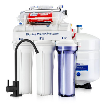 iSpring RCC7AK-UVBLK, Alkaline and UV 7-Stage Reverse Osmosis Water Filter System