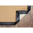 Nannette Handmade Medium Beige Berber with Black Faux Leather Border Made in the USA Area Rug-1324388448