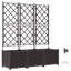 Jardinière en plastique brun 3 pièces vidaXL