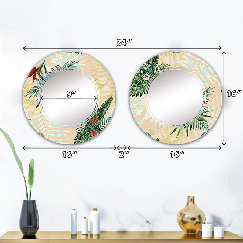 Ensemble de 2 miroirs sans cadre