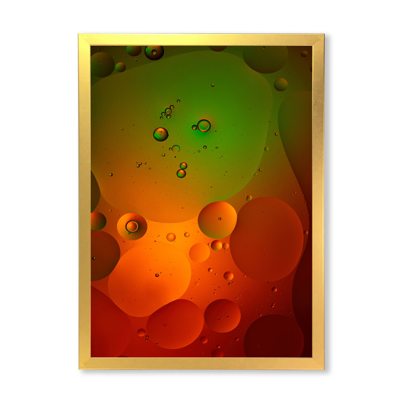 Encre verte verte rouge mélangée sous l'eau II - art mural moderne sur toile, H 44 po x l 34 po x P 1,5 po