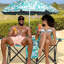 Chaise de pêche portative pour deux personnes avec parasol amovible-859726160