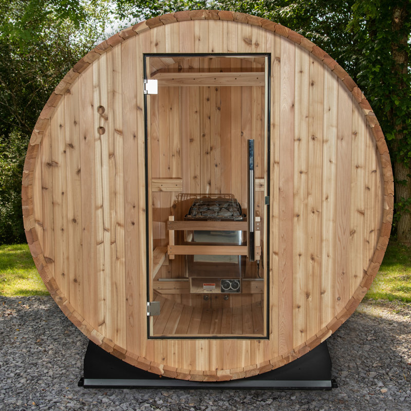 Almost Heaven Saunas Watoga 4 - Person Indoor / Outdoor Traditional Steam Sauna in Cedar, None