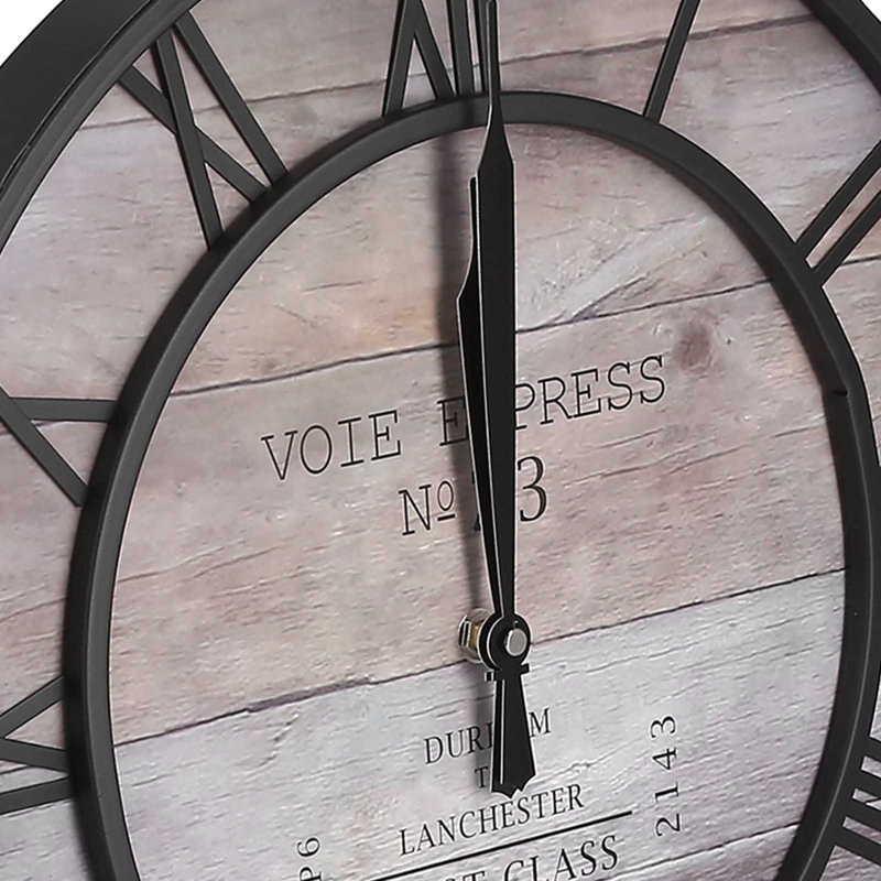 Horloge murale vintage en fer forgé, silencieuse (sans tic-tac), à suspendre dans le salon ou la chambre.