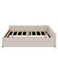 Lit plateforme tapissier avec port USB et gigogne-45541063