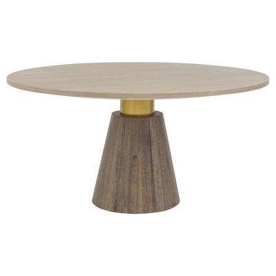 Everett Round Solid Oak Dining Table