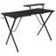 Gaming Desk with Cup Holder, Headphone Hook, and Monitor/Smartphone Stand-1336926587