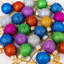 Ornements de 36 mini boules de Noël en verre scintillant, 1 pouce, multicolore