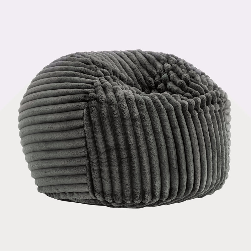 Memory Foam Lounger, Gunmetal Polyester
