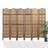 6-Panel Room Divider with Irregular Hollow-Out Design, Double Charred Finish-126671316