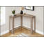 La console d'angle étroite, de conception contemporaine pour le vestibule, maximise l'espace avec une finition brune stratifiée durable-2031514806