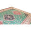 Hand Knotted Wool Area Rug in Green And Cream