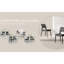 Ensemble de 2 chaises de salle à manger modernes et minimalistes en similicuir, dossier confortable, pieds en métal, convenant aux restaurants, cuisines et bureaux.-855784472