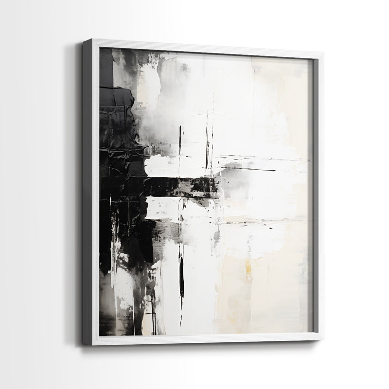 ABSTRACT Series DXX  -Premium Framed Print -Ready to Hang - No Nails Required, White, 21" H x 17" W