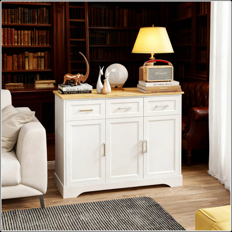 Kitchen Island Dining Room Cabinet With Spacious Storage And Adjustable Shelving For Modern Home Organization