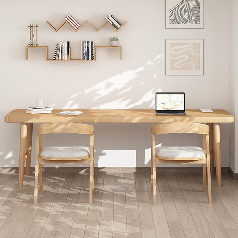 Bureau rectangulaire en bois massif Burlywood, H 29,53 po x l 62,99 po x P 23,62 po