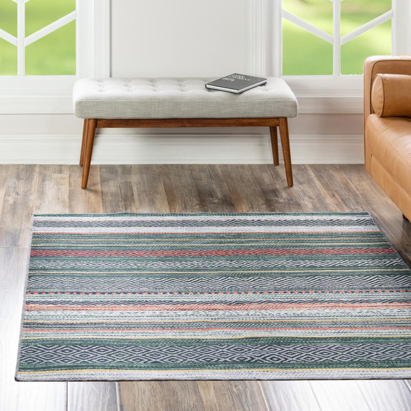 Abidur Striped Indoor Rug, Square 7'10"
