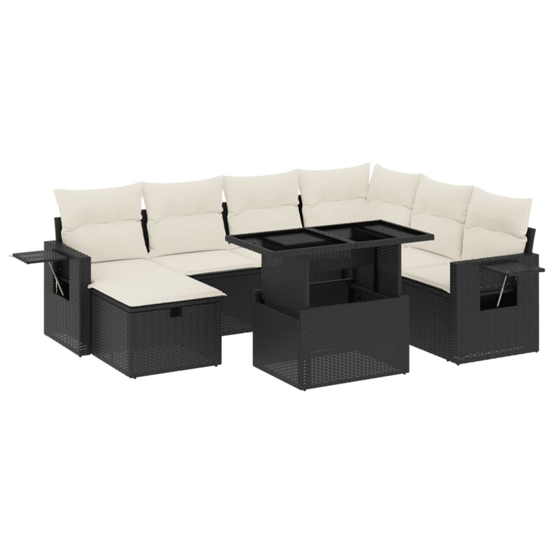 Grand canapé modulaire en rotin PE Vidaxl