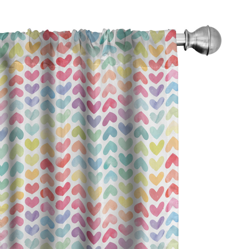Semi-Sheer Rod Pocket Curtain Panels, 28" x 84"