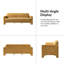 Isai Modern Chenille Curved Sofa-128839768