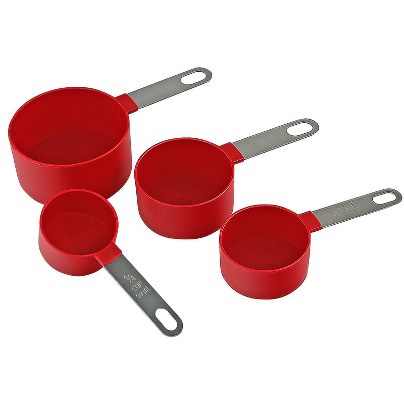 4 Piece Measuring Cup Set, Red