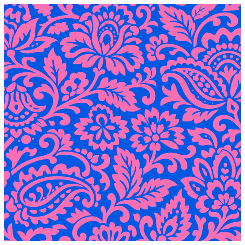 Housses de couette damassées à motif floral rose, Lit simple