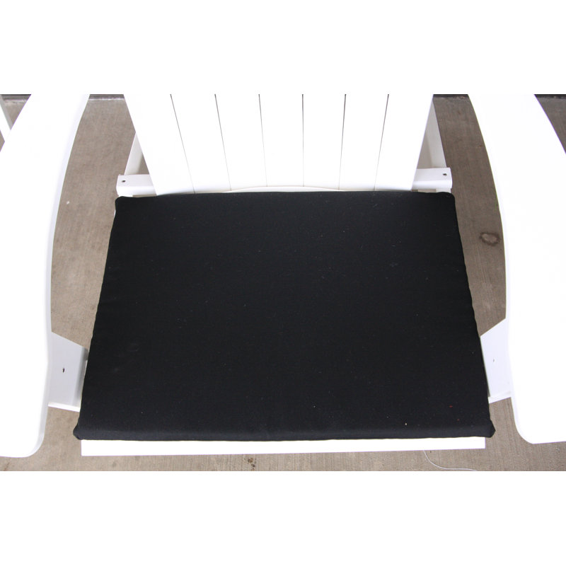 Indoor/Outdoor Chair Cushion, Black, 22" W x 38" D