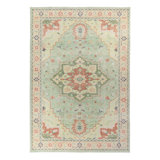Distressed Homage Hand Knotted Wool Geometric Area Rug